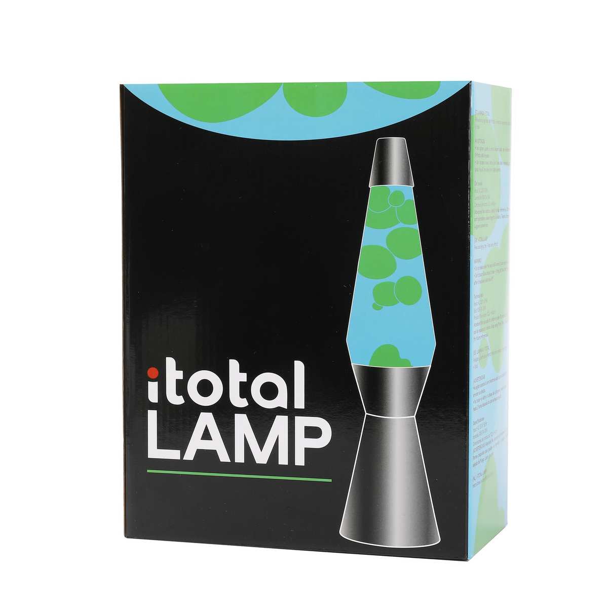 I-TOTAL® Farbige Lavalampe Spaceship Sockel silber grünes Wachs