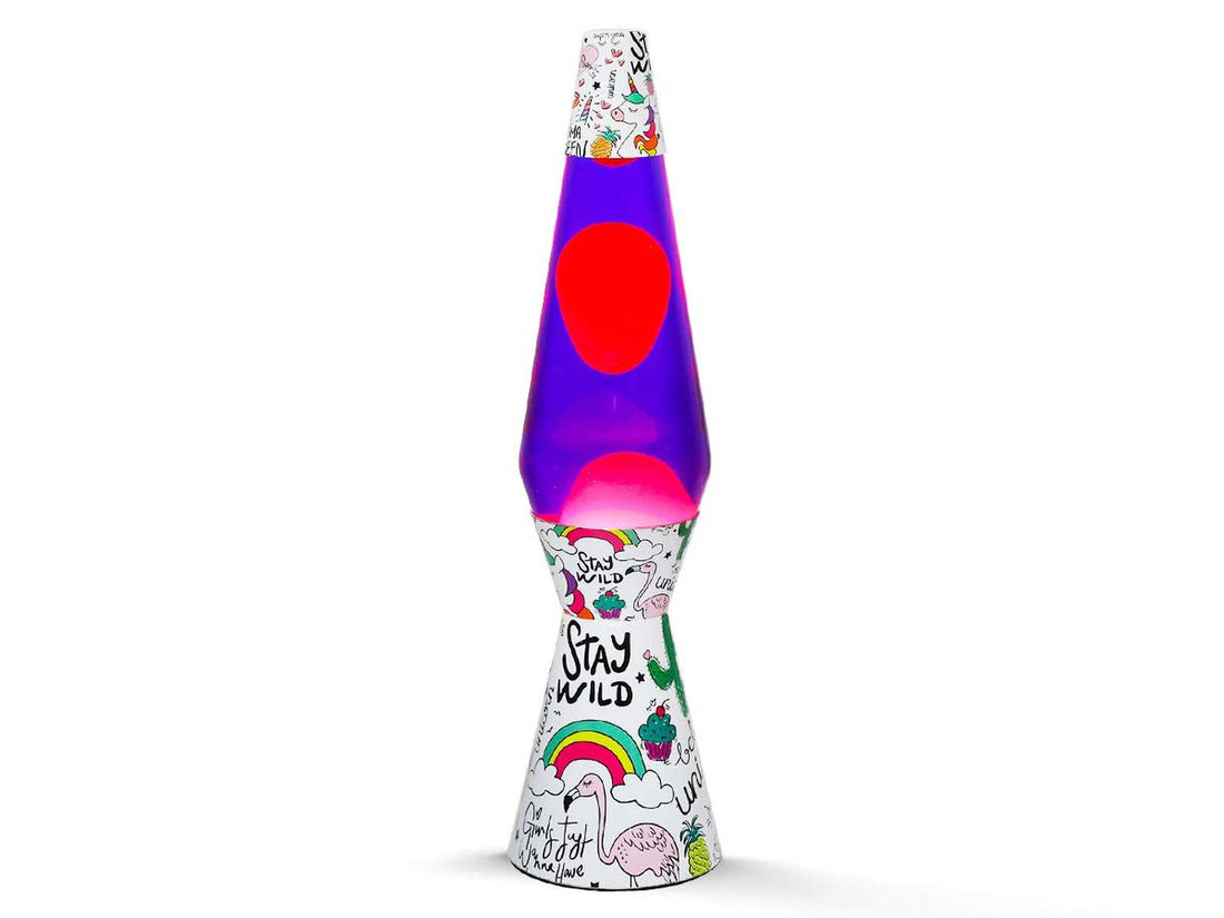 I-TOTAL® Lavalampe Magie Lavaspektakel: Einzigartiges für Ihr Zuhause weiß Unicorn