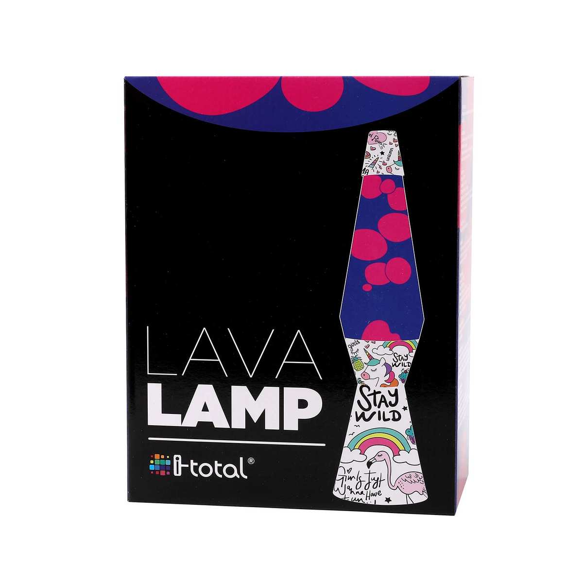 I-TOTAL® Lavalampe Magie Lavaspektakel: Einzigartiges für Ihr Zuhause weiß Unicorn