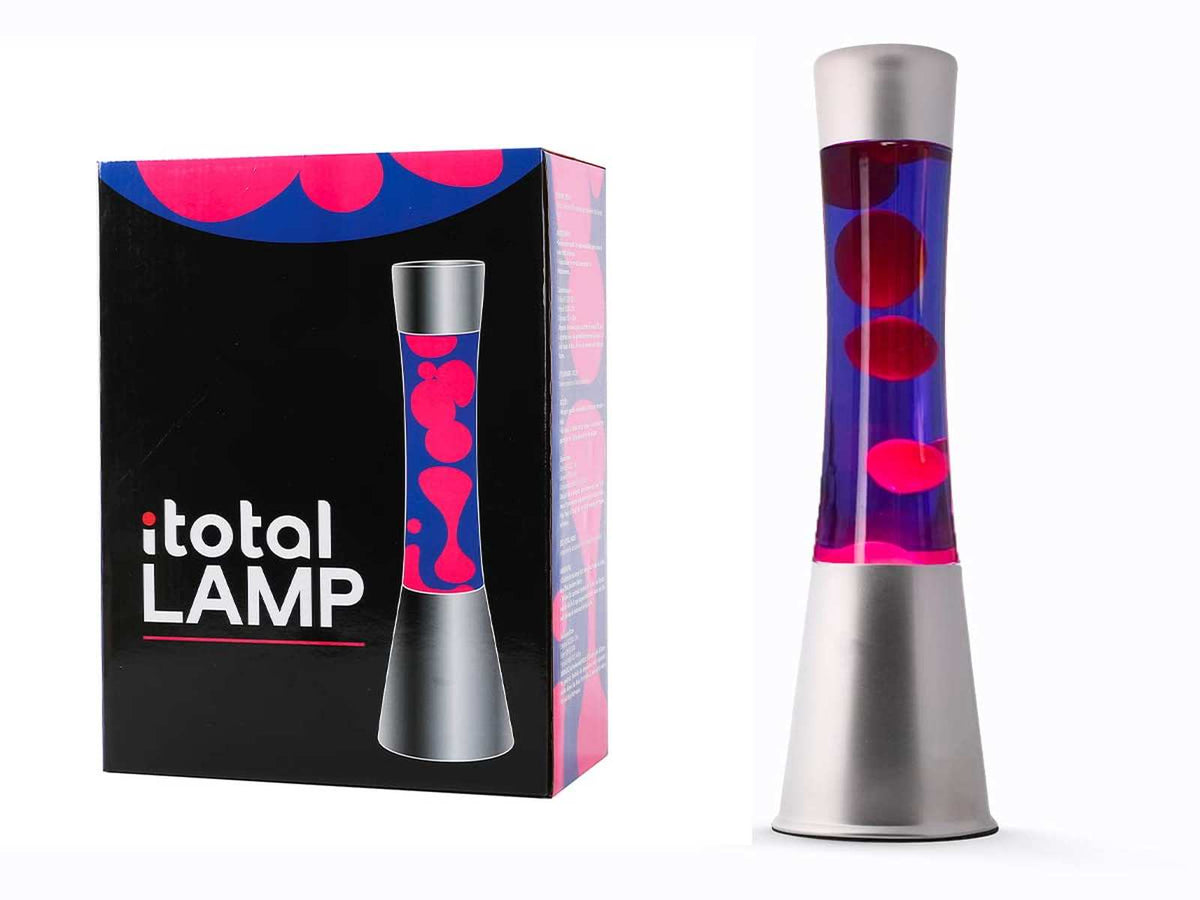 I-TOTAL® Lavalampe Magie Lavaspektakel: Einzigartiges für Ihr Zuhause Lila Rose Gravity Silber