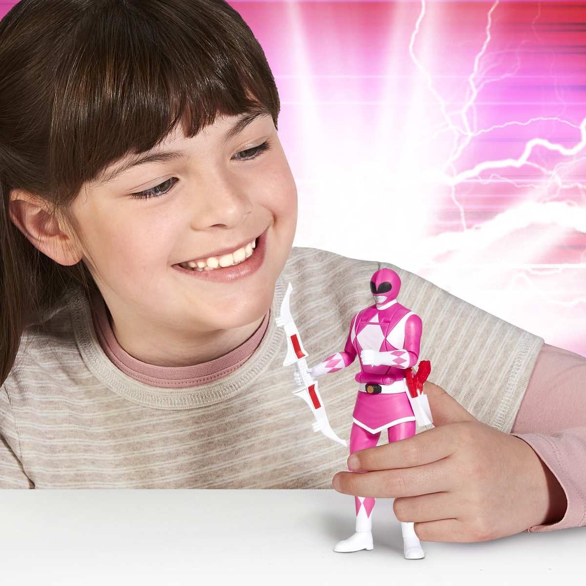 Power Rangers Mighty Morphin PINK Ranger Auto-Morphin Action Figure