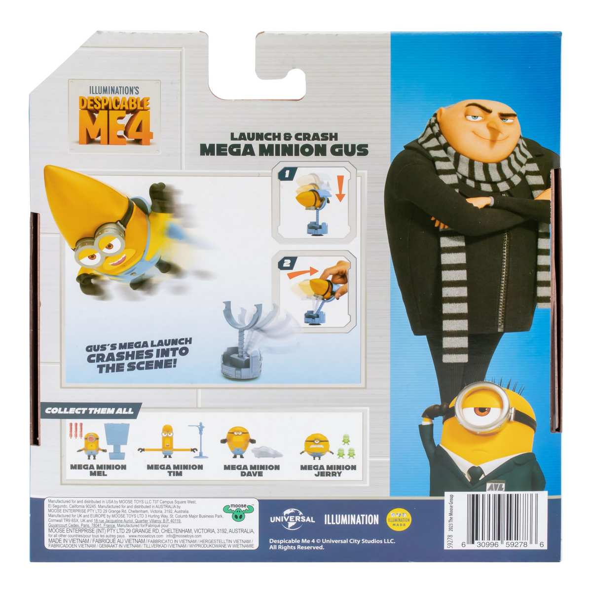 MINIONS Ich – Einfach unverbesserlich 4: Stürmisch startender Mega Gus Actionfigur 4+