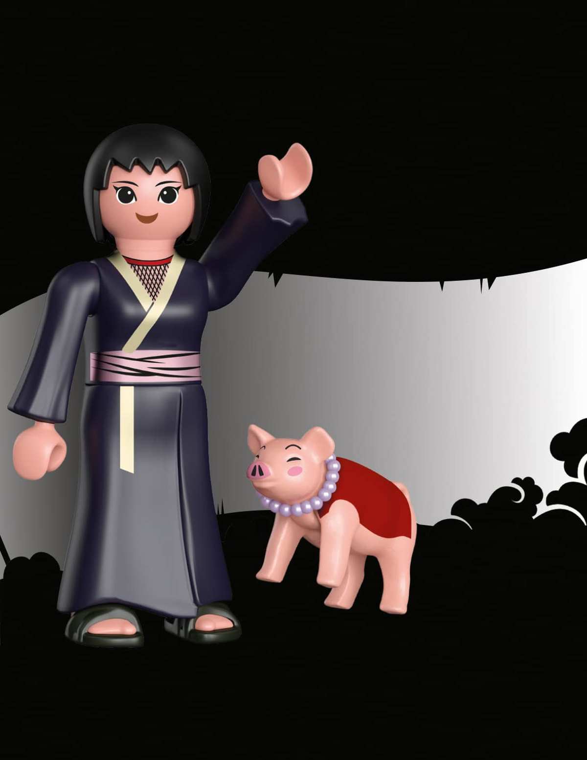 PLAYMOBIL Naruto Shippuden 71115 Shizune mit Glücksschwein Tonton 5-teilig 5+