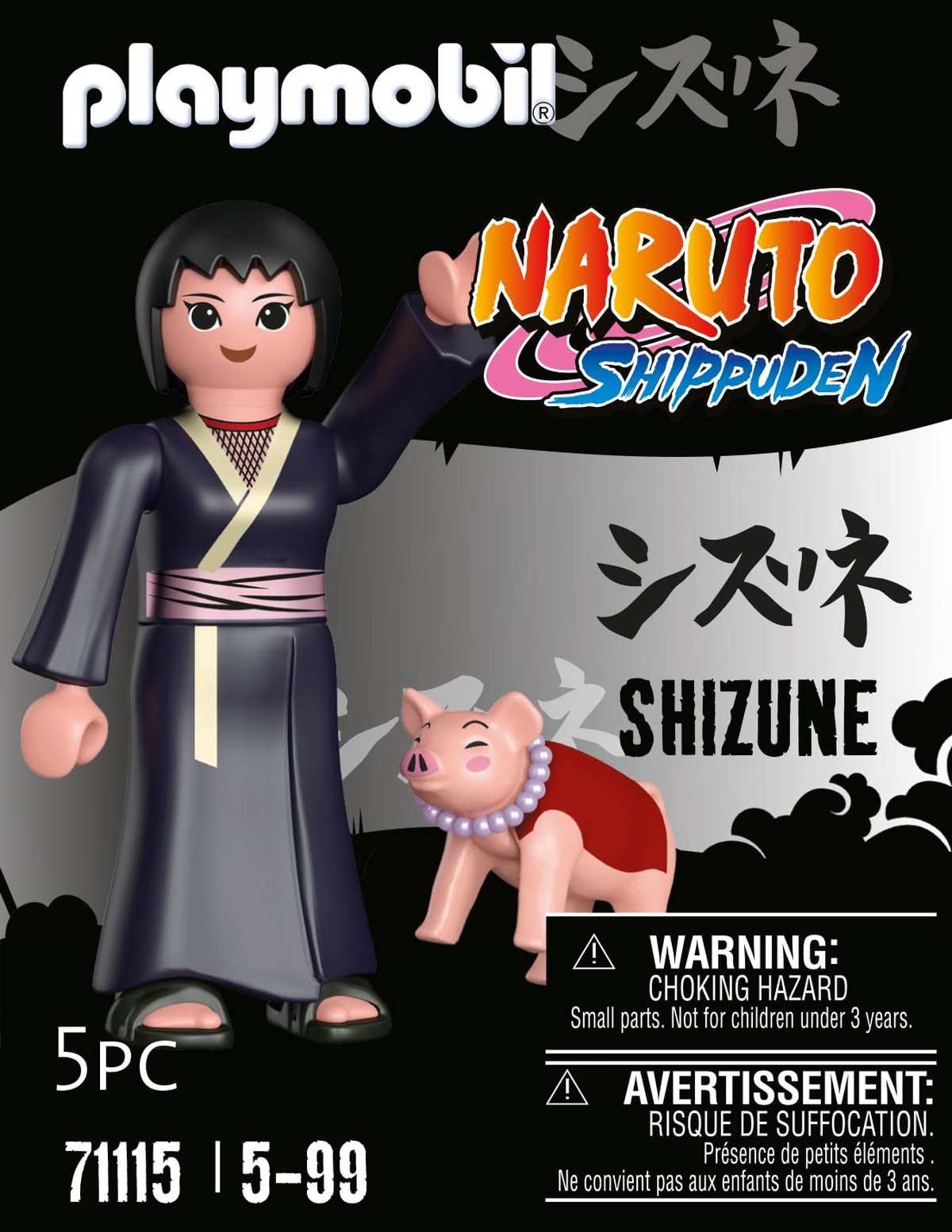 PLAYMOBIL Naruto Shippuden 71115 Shizune mit Glücksschwein Tonton 5-teilig 5+