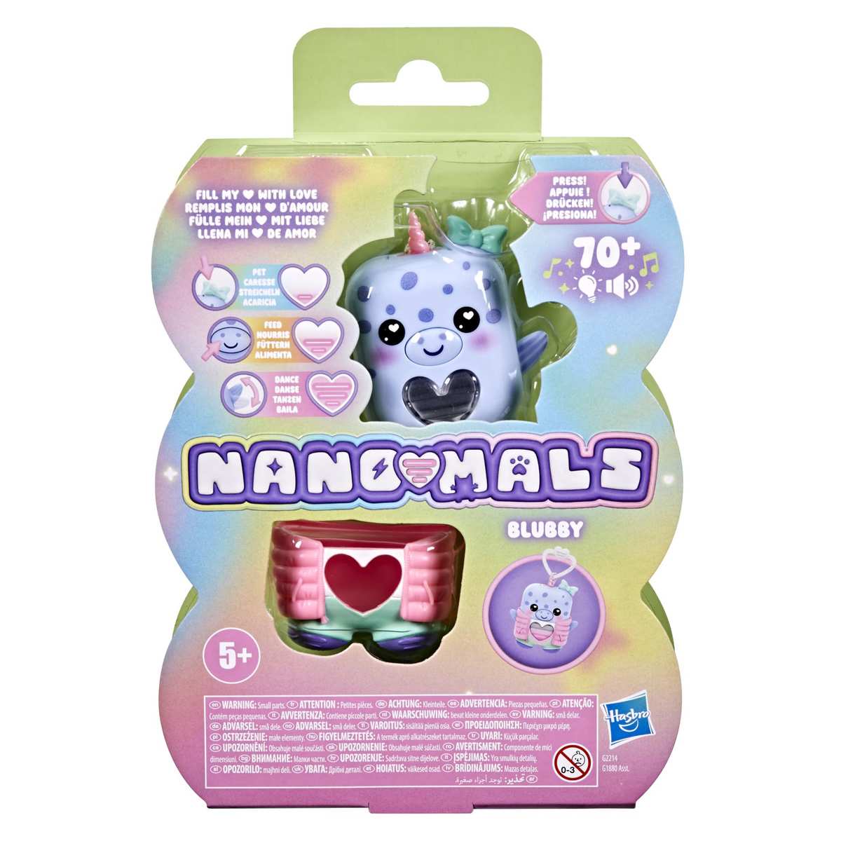 Hasbro Nano-MALS Blubby der Narwal elektronisches Fidget-Tierchen