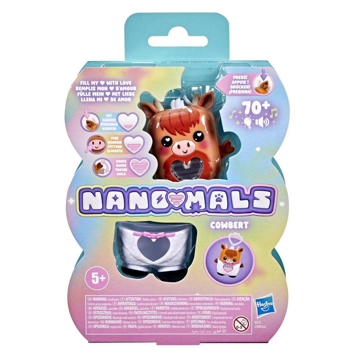 Hasbro Nano-MALS Cowbert das Hochlandrind elektronisches Fidget-Tierchen 5+
