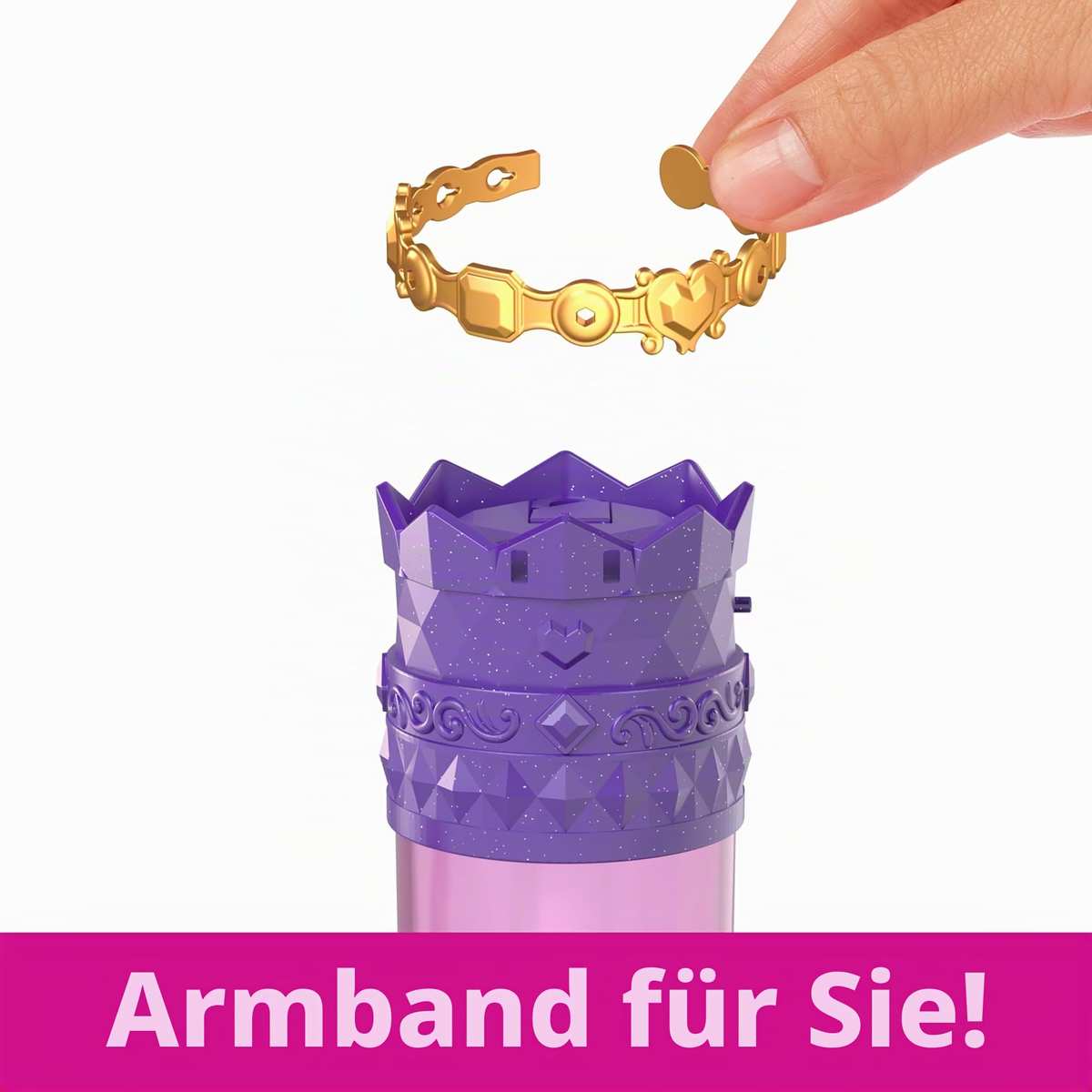 Mattel Disney Princess Toys 6 kleine Puppen-Überraschung königliche Farbenthüllung Armband Puppen können variieren 3+