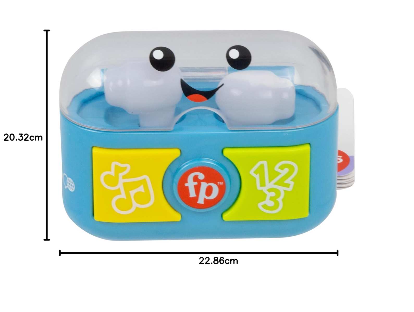 Fisher-Price Lern- und Spielspaß Mitspielohrstöpsel - Interaktive Ohrstöpsel mit lustigen Lichtern, Lernliedern und feinmotorischen Aktivitäten, über 20 Melodien und Sätze, ab 6 Monaten, HWY45