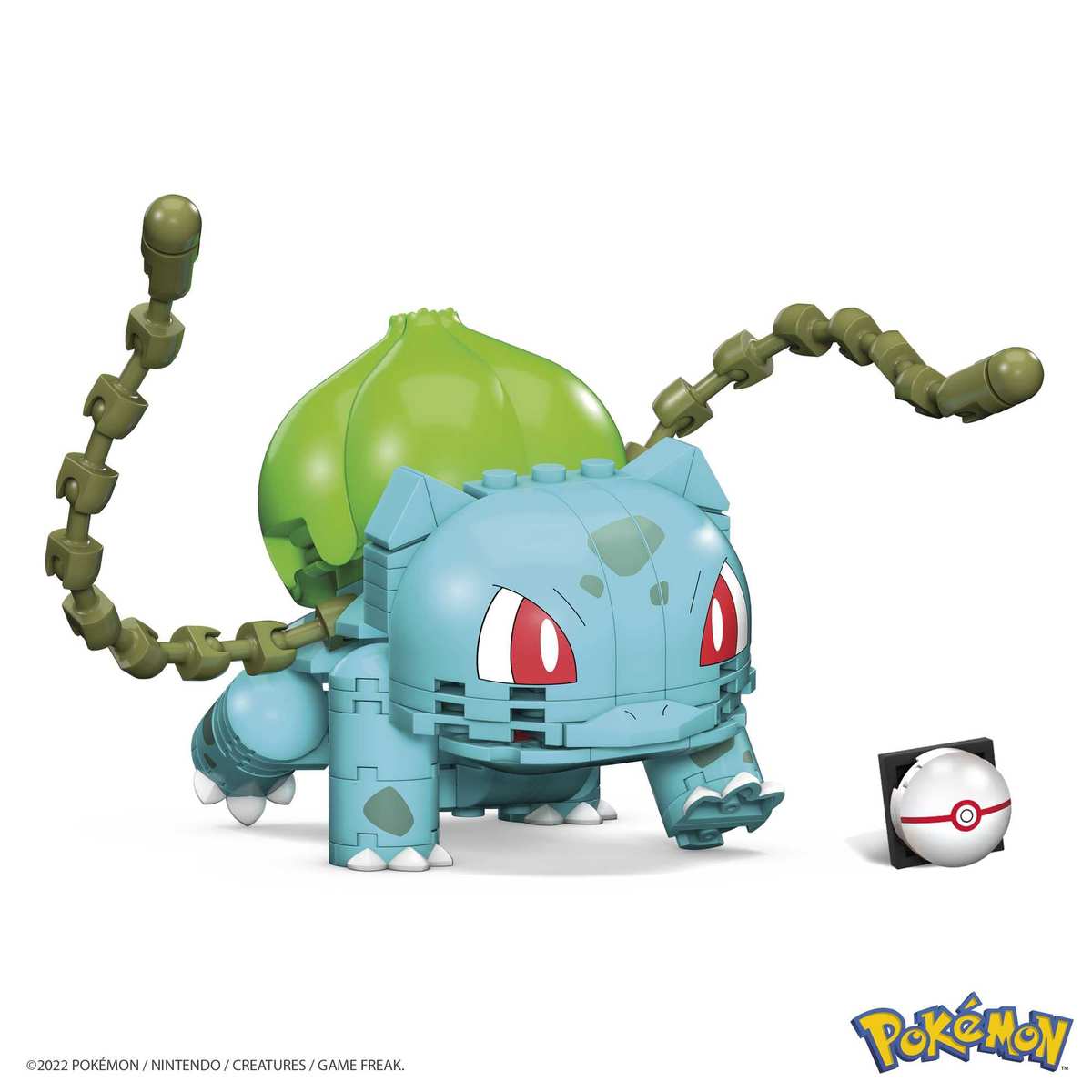 POKÉMON Bisasam Bauset bewegliche Figur 175 tlg., inklusive Pokéball-Stift für Kinder ab 6 Jahren GVK83