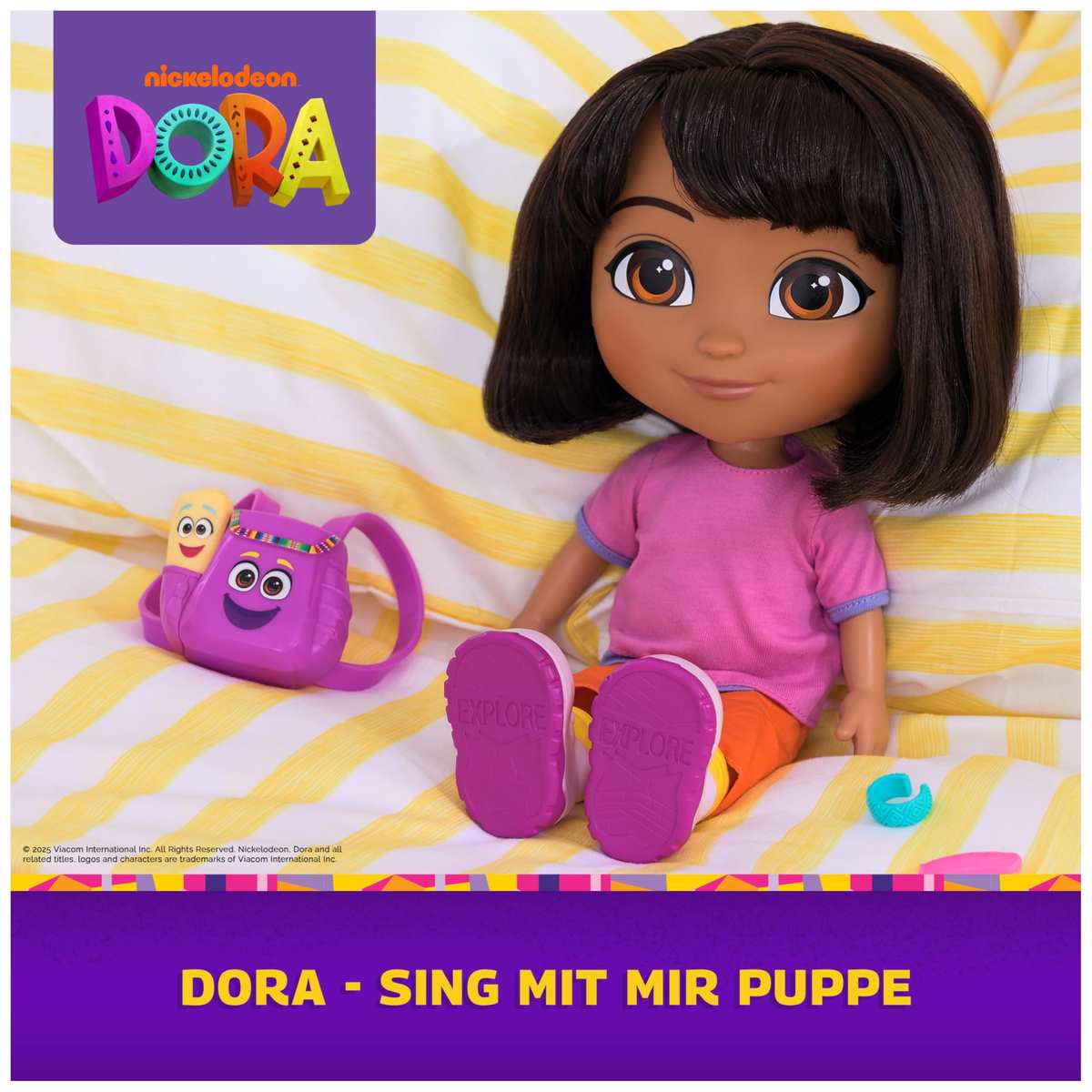Dora Sing mit Mir Puppe 35 cm große Puppe TV-Serie mit 2 Liedern 12 Sätzen Deutsch/Englisch Italienisch/Englische Sprachversion 3+