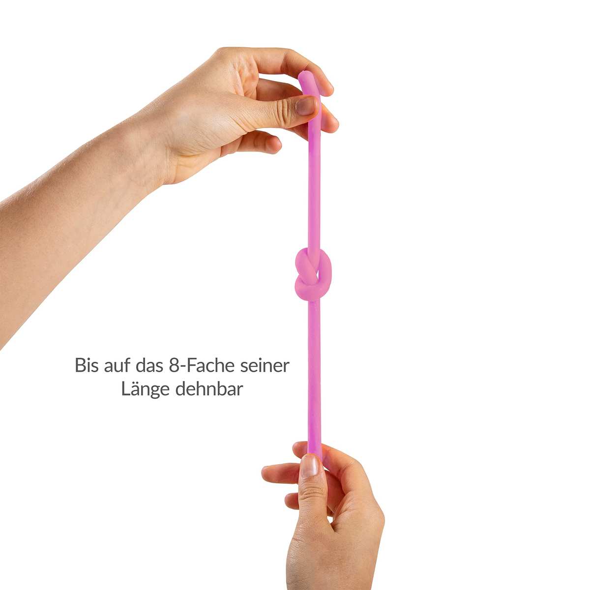 TRENDHAUS Powerschnur Set „Regenbogen“ mit Glitzer, 4 Stück, Sensorik-Spielzeug für Kinder