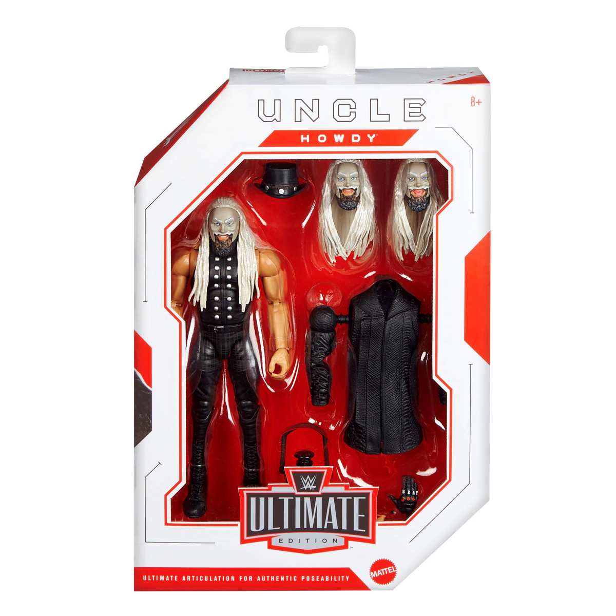 Mattel WWE Ultimate Edition Actionfigur und Zubehör im Set ca. 15 cm große Uncle Howdy Sammelfigur JHV86 ab 8 Jahre