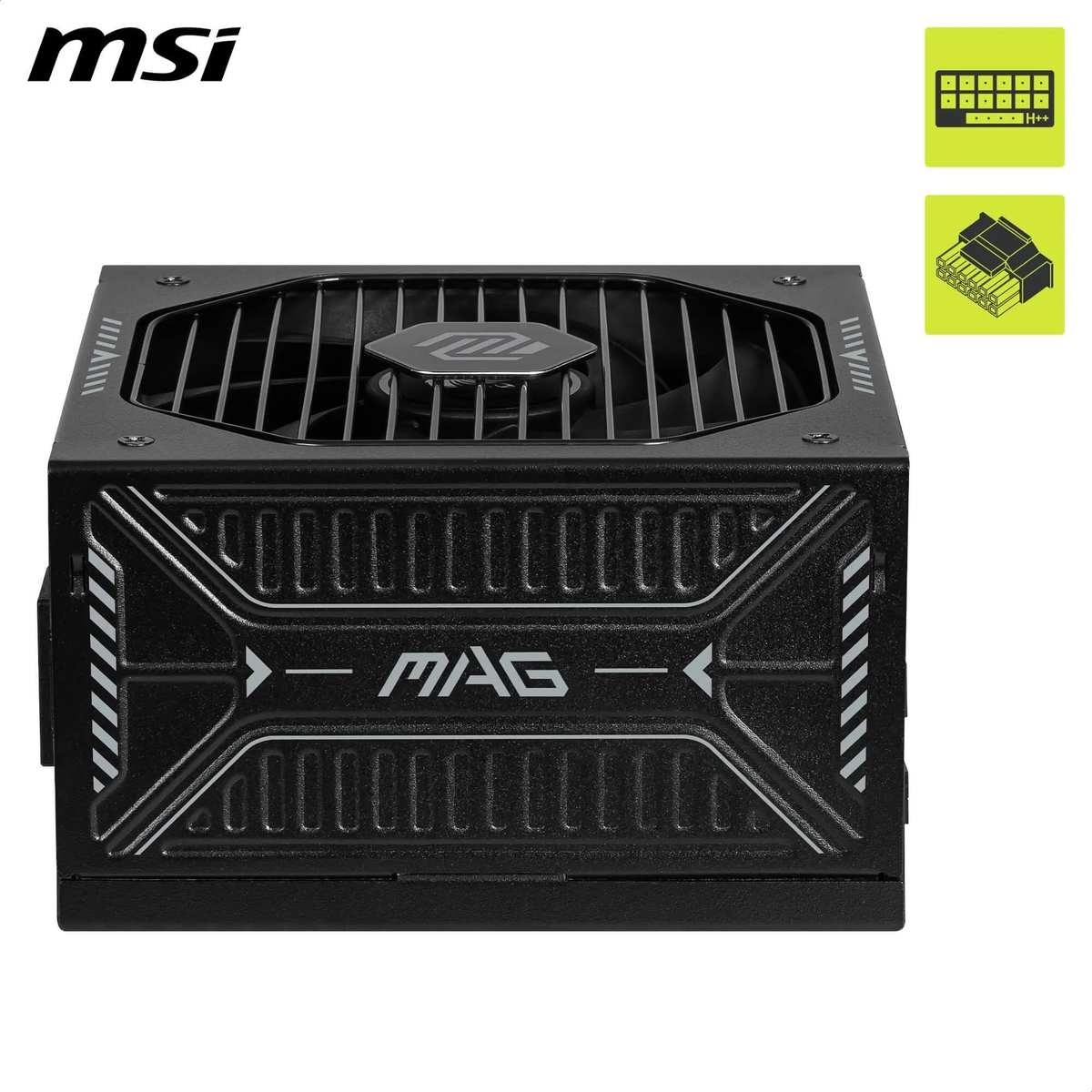 MSI MAG A850GLS PCIE5 Netzteil, 850W, 80 Plus Gold, ATX 3.1, PCIe 5.1 GPU Support, Native 12V-2x6, Zweifarbiger 12V-2x6 Anschluss, ATX PSU, Modulare Kabel