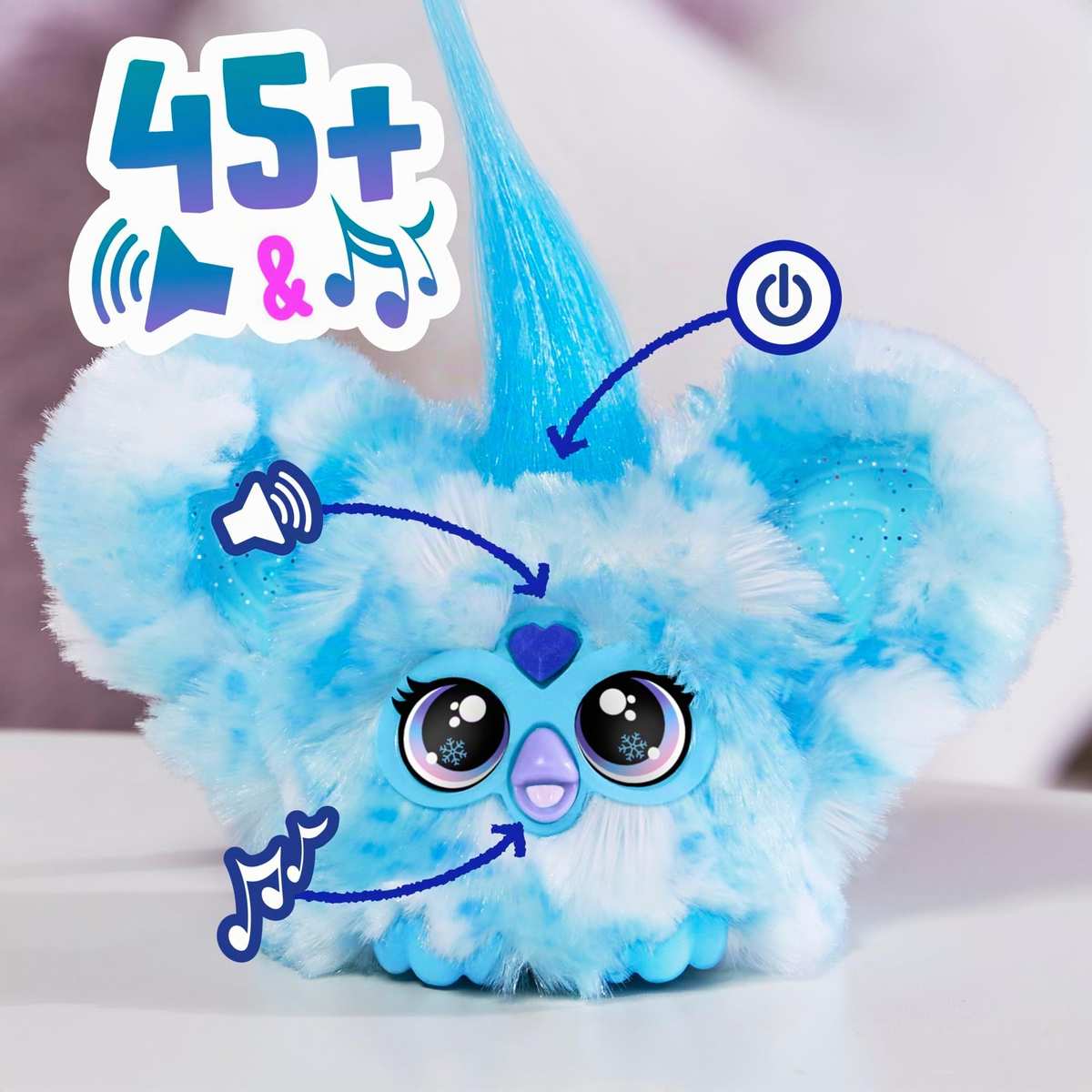 Furby Furblets SNO-Way Holiday Edition Mini Friend Elektronische Plüschtier 6+ Blau & Weiß