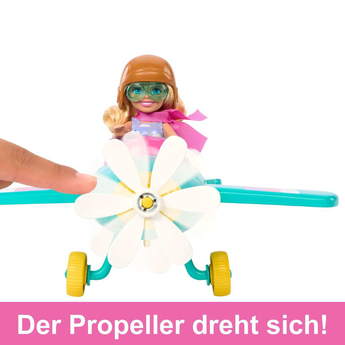 Barbie Chelsea Flugzeug Puppe Spielset Pilotenpuppe Flugzeug Hündchen Zubehör ab 3 Jahren, HTK38