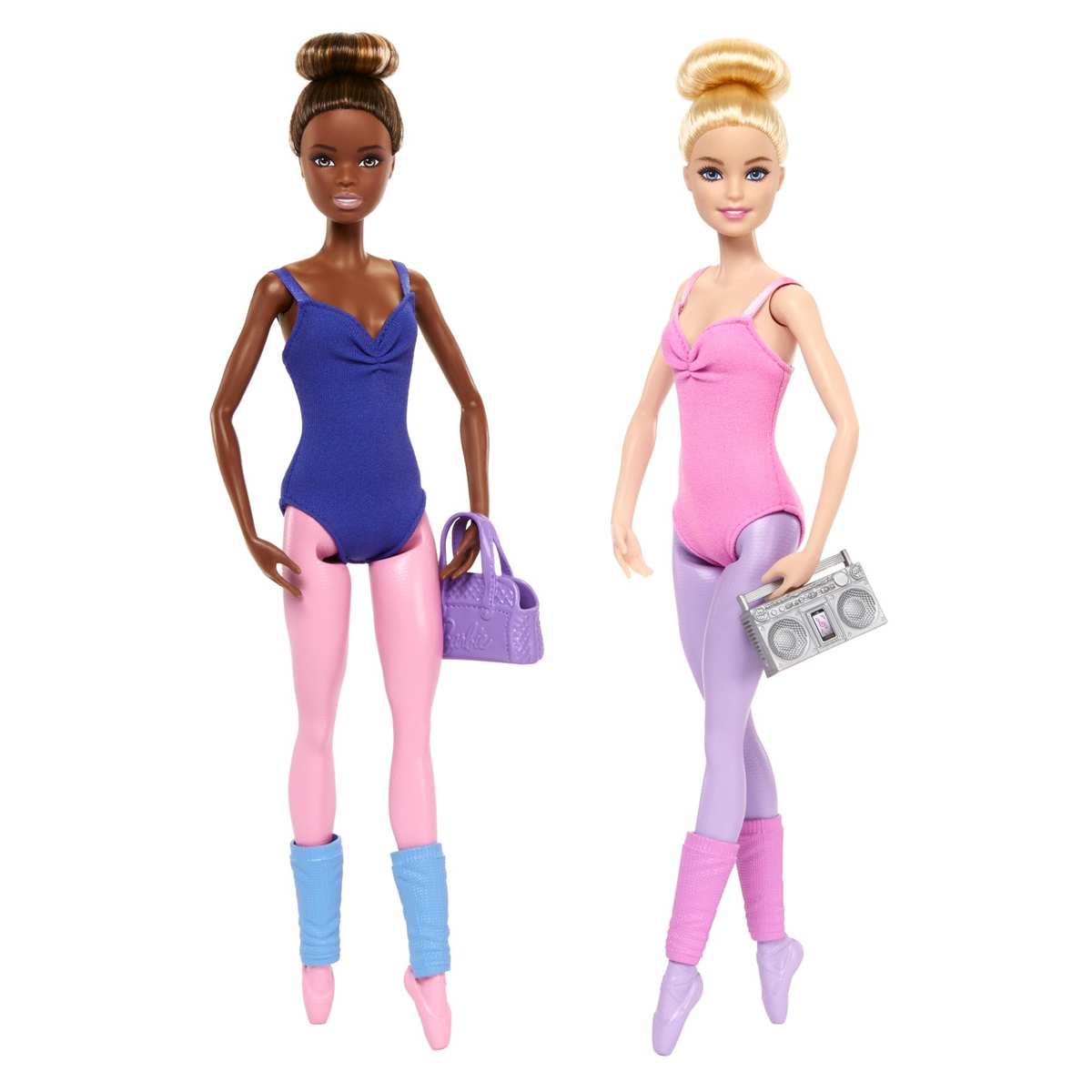 Barbie Ballettstudio Set mit 2 Puppen + 9 Zubehörteilen zusätzlichem Outfit 3+ HXC37