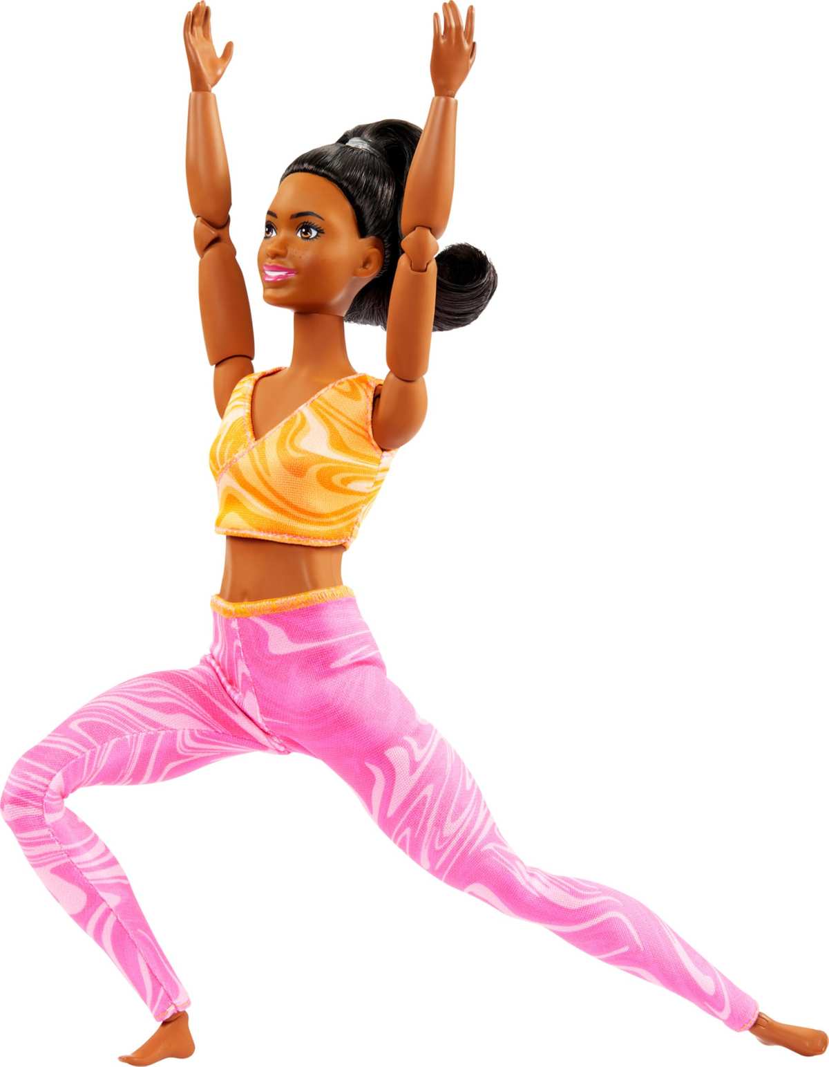 Barbie Made to Move Modepuppe brünett abnehmbarem Sport-Top und Hose biegbare Gelenke 3+