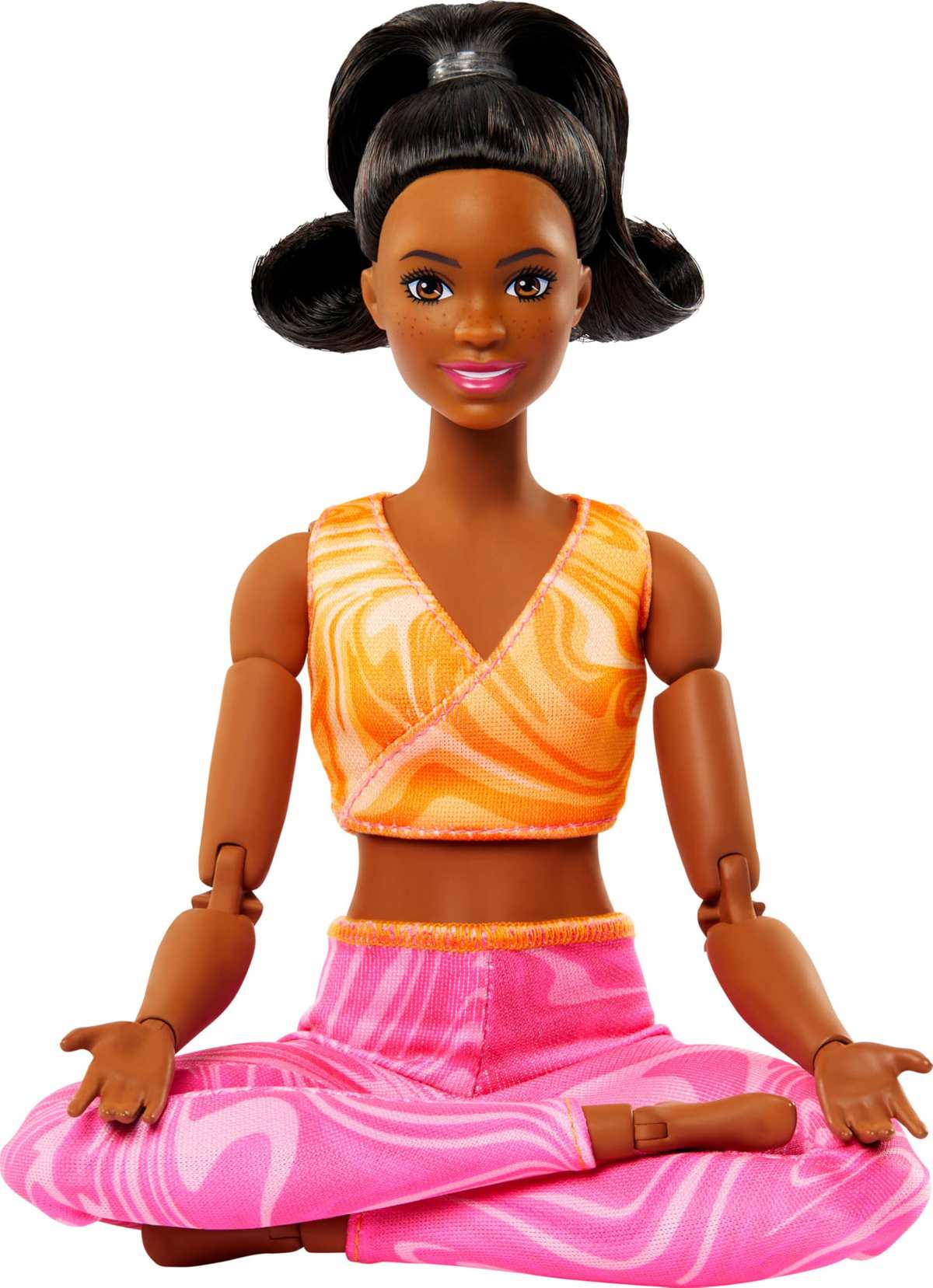Barbie Made to Move Modepuppe brünett abnehmbarem Sport-Top und Hose biegbare Gelenke 3+