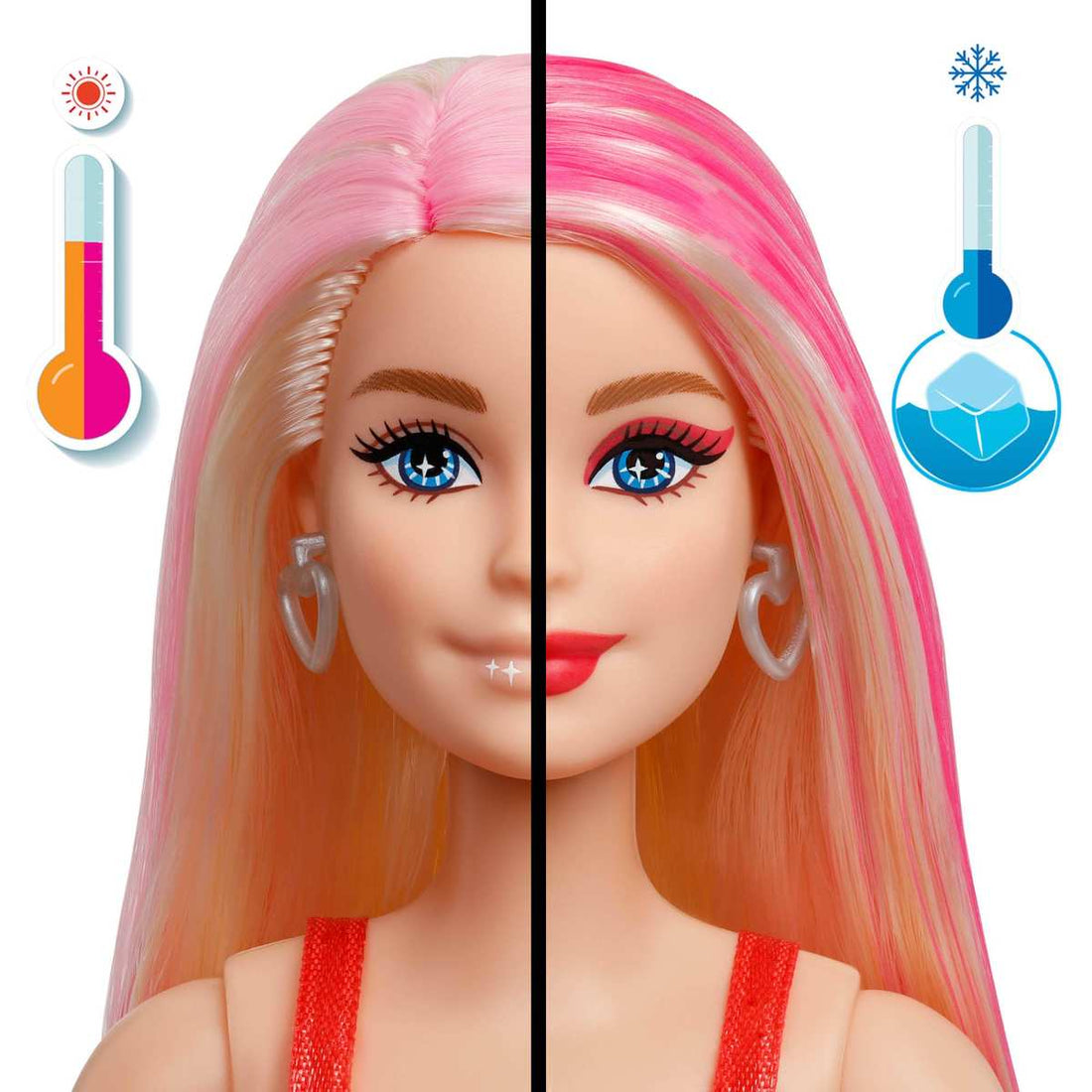 Barbie Party Unboxed Puppe + Accessoires Glam Party + Überraschungen Farbwechseleffekt JFY68 3+
