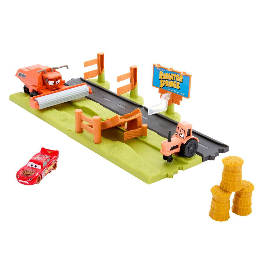 Mattel Disney und Pixar Cars Frank Flucht und Stunt Rennspielset 4+