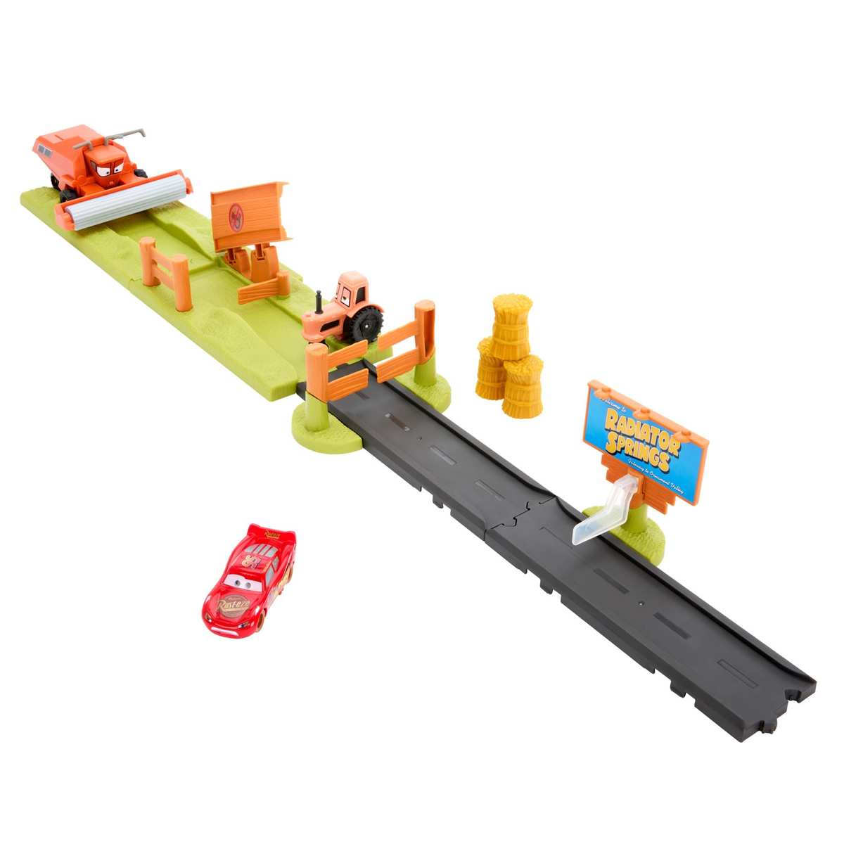 Mattel Disney und Pixar Cars Frank Flucht und Stunt Rennspielset 4+