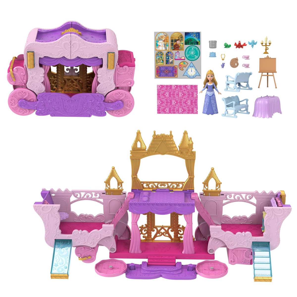 Mattel Disney Princess Kutsche-zu-Schloss Spielset ab 3 Jahre