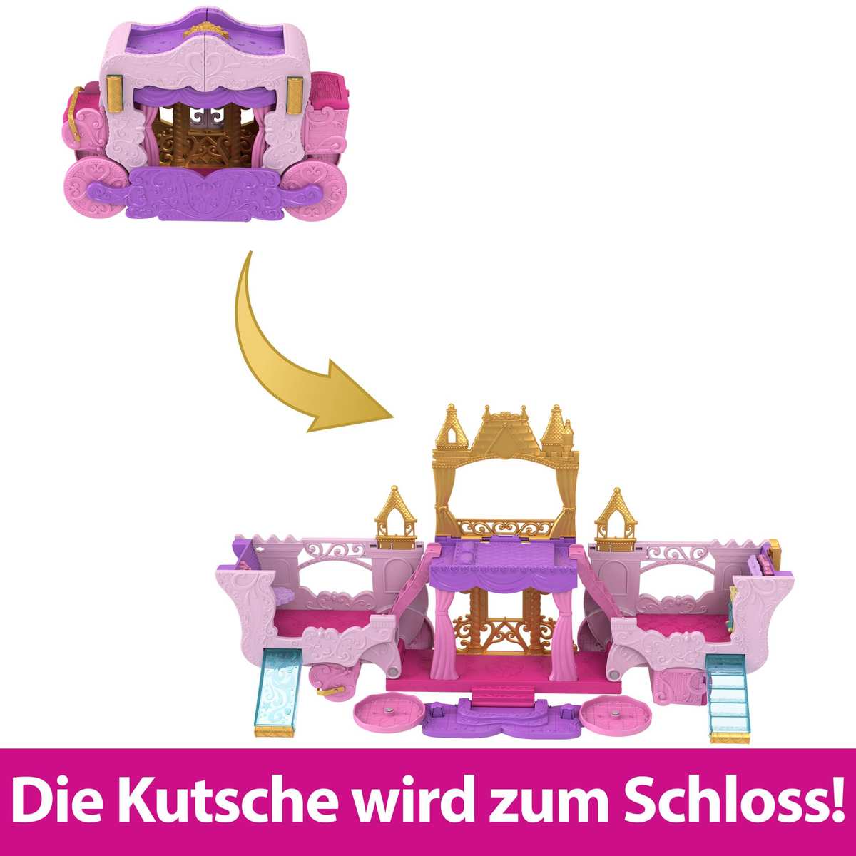 Mattel Disney Princess Kutsche-zu-Schloss Spielset ab 3 Jahre
