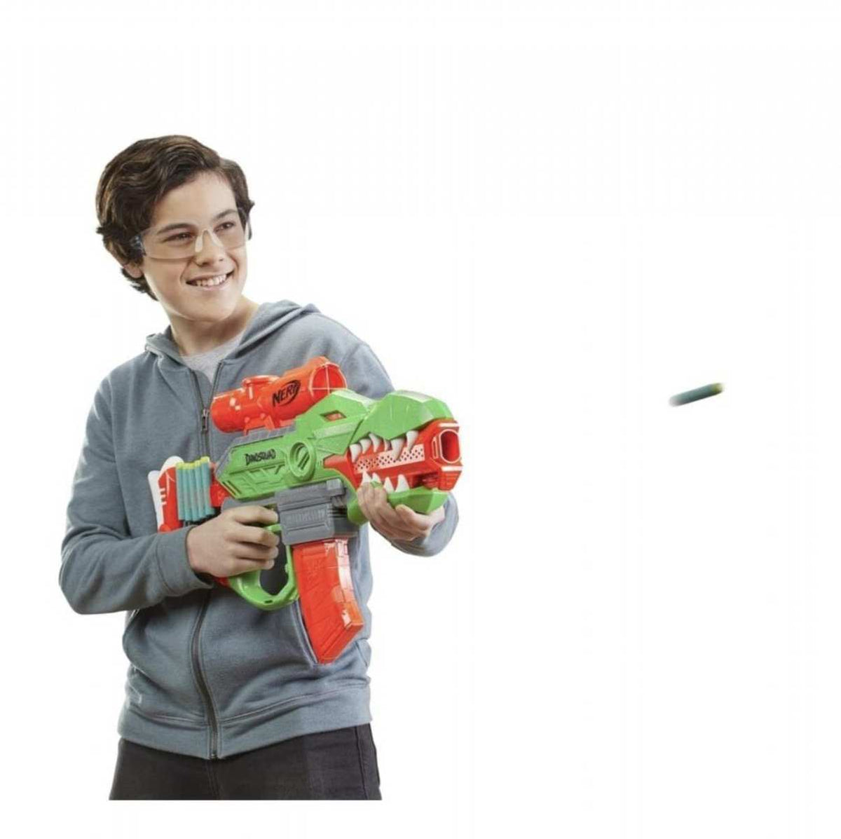 Nerf DinoSquad Rex-Rampage motorisierter Blaster 10-Dart Clip-Magazin 20 Nerf Darts 10-Dart Aufbewahrung 8+