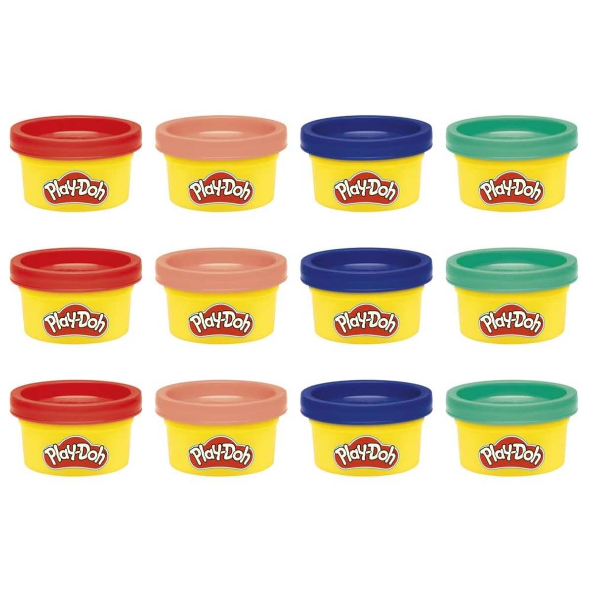 Play-Doh Partydosen 12er-Pack Knetmasse verschiedenen Farben 28 g/pro Dose Bastel-Set ab 3 Jahren Kinderpartys Schule