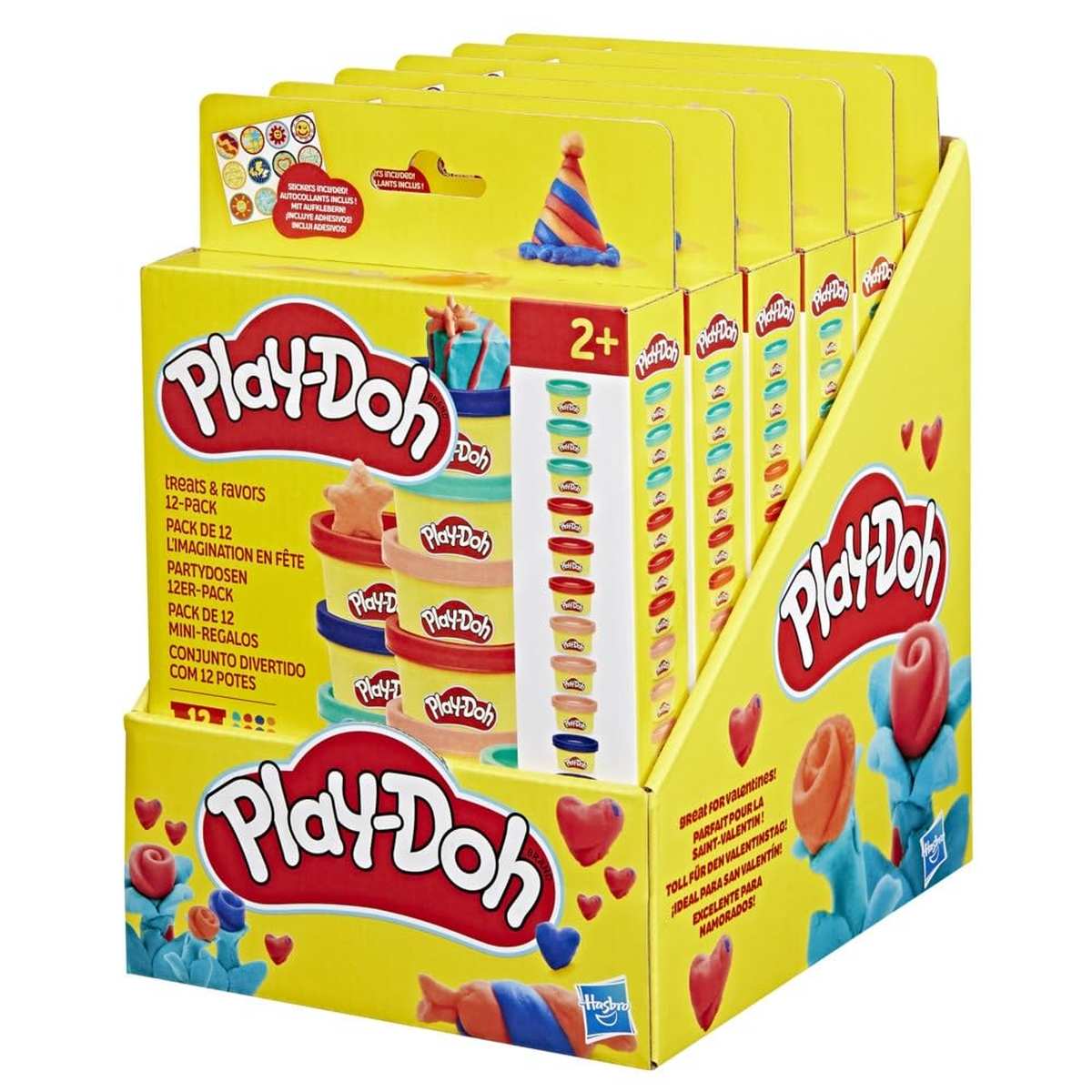 Play-Doh Partydosen 12er-Pack Knetmasse verschiedenen Farben 28 g/pro Dose Bastel-Set ab 3 Jahren Kinderpartys Schule