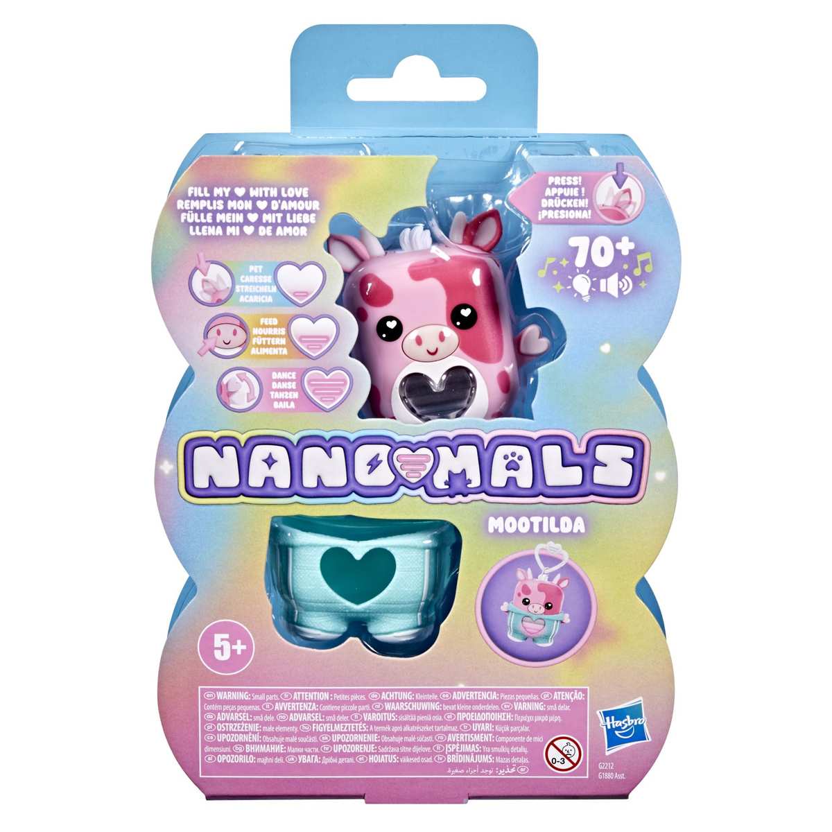 Hasbro Nano-MALS Mootilda die rosa Kuh elektronisches Fidget-Tierchen