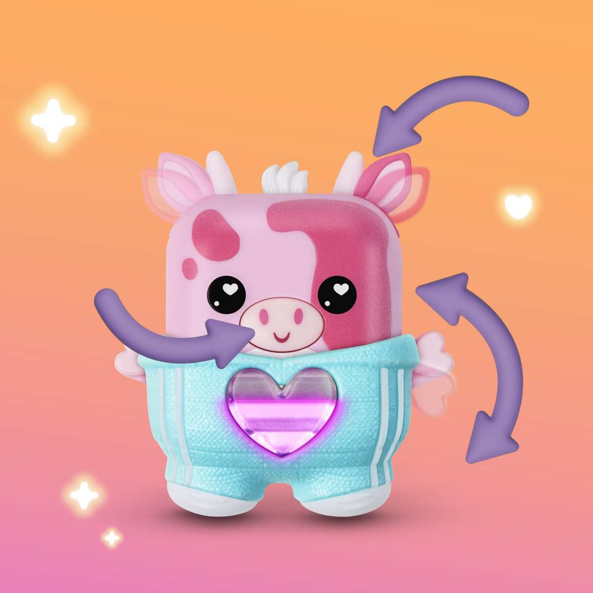 Hasbro Nano-MALS Mootilda die rosa Kuh elektronisches Fidget-Tierchen