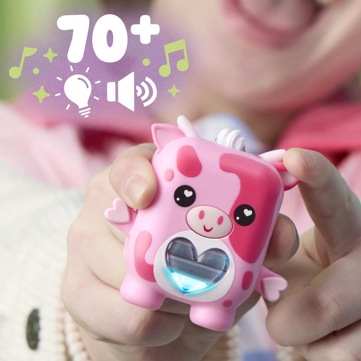 Hasbro Nano-MALS Mootilda die rosa Kuh elektronisches Fidget-Tierchen
