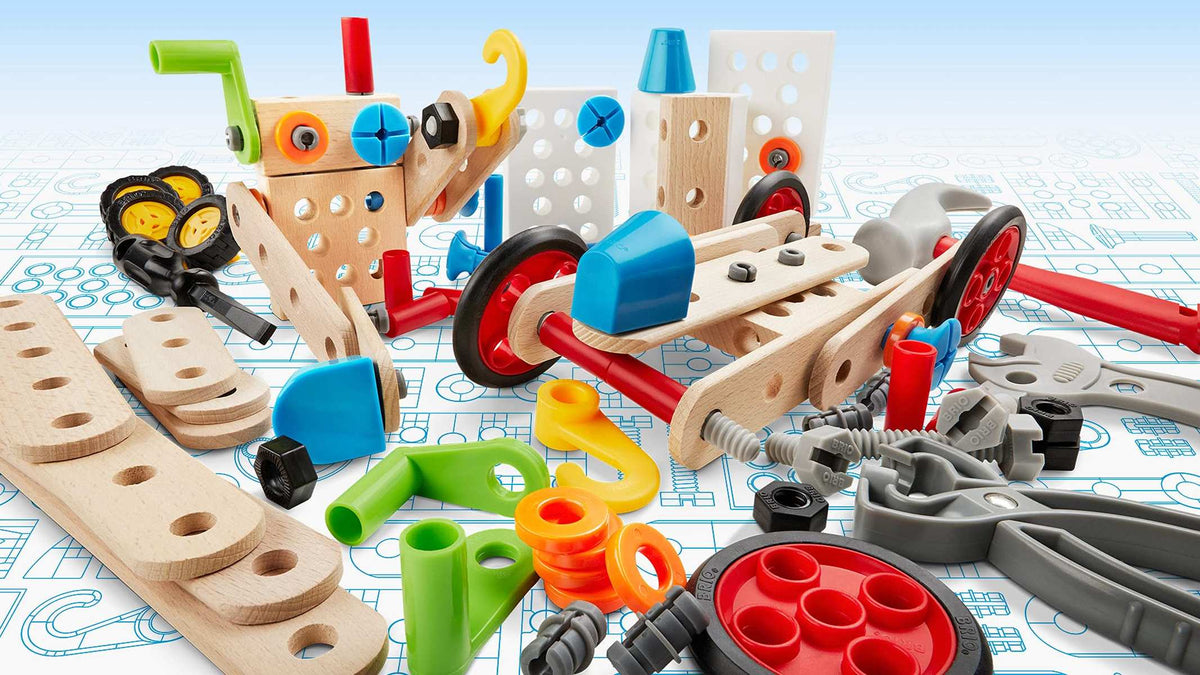 BRIO Builder Box, 135 Teile Konstruktionsspielzeug ab 3 Jahre