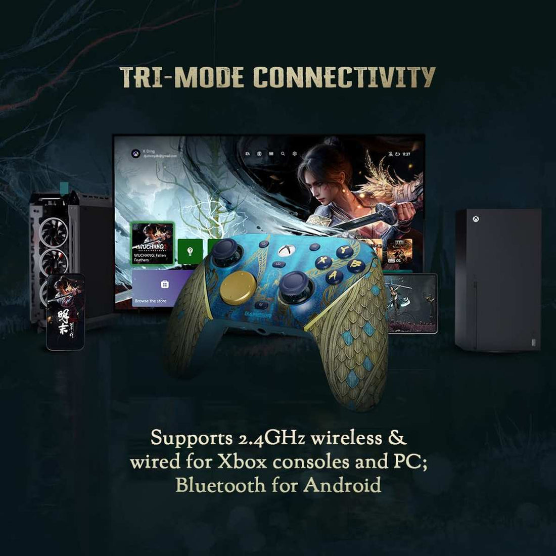 GameSir G7 Pro 1000Hz Controller mit Ladestation für Xbox Series TMR Joysticks