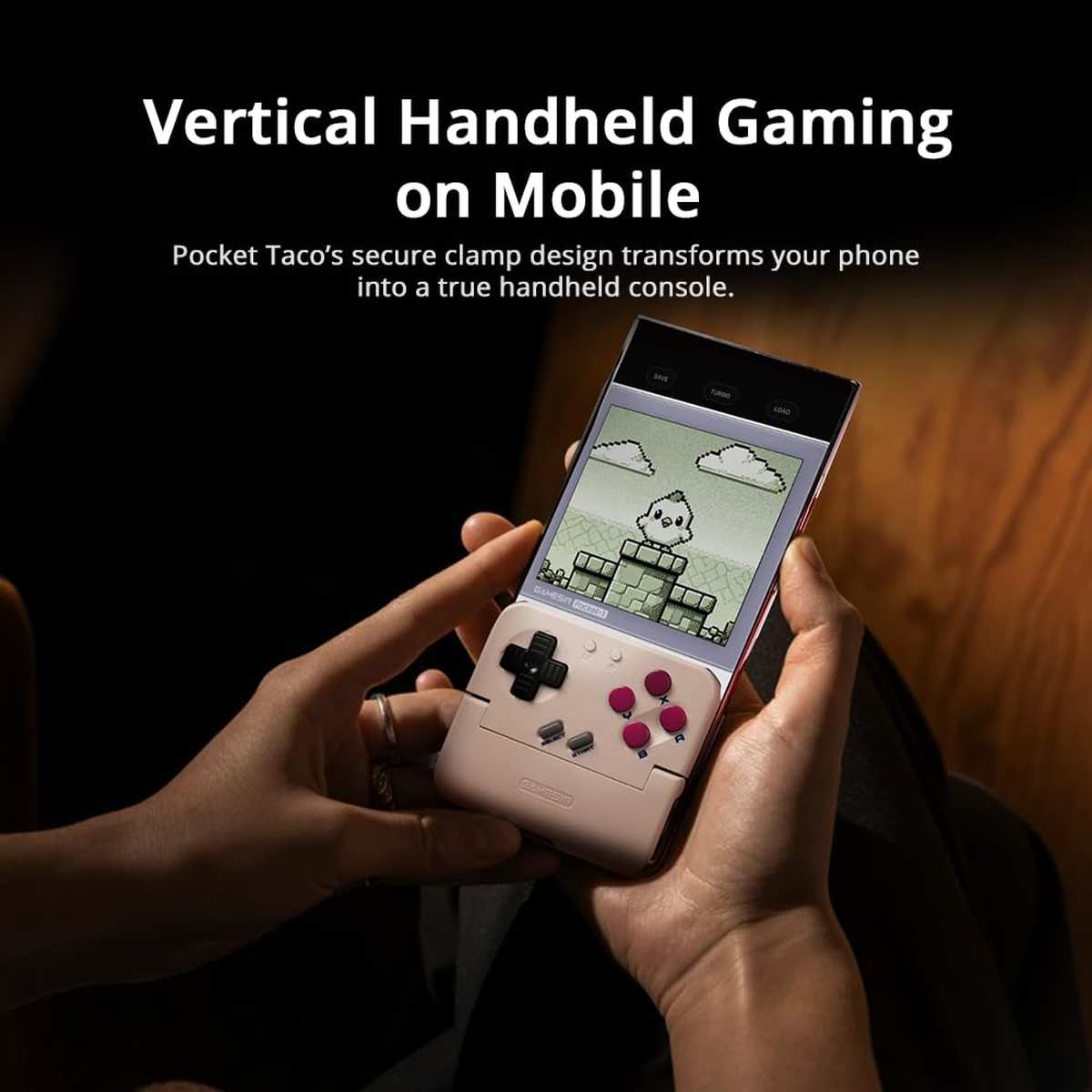 GameSir Pocket Taco Verticaler Mobiler Gaming-Controller Retro Arcade Bluetooth Gamepad f. Android & Smartphone Weiß