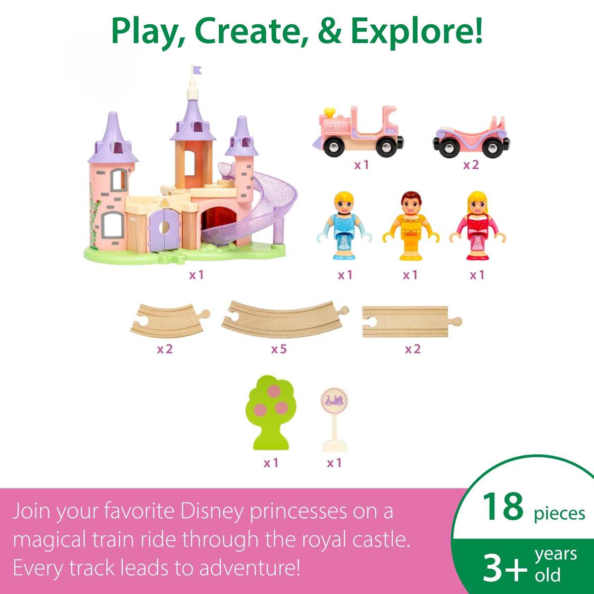 BRIO World Disney Traumschloss Eisenbahn Set Spielzeug ab 3 Jahre