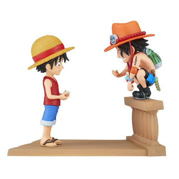 Banpresto Actionfigur Monkey D. Luffy & Portgas D. Ace One Piece 8 cm Mehrfarbig BP89475P