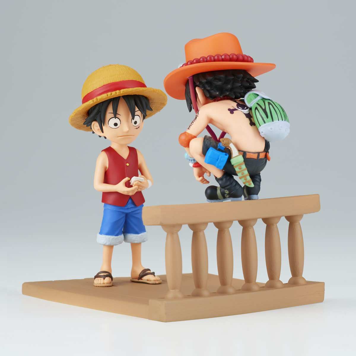 Banpresto Actionfigur Monkey D. Luffy & Portgas D. Ace One Piece 8 cm Mehrfarbig BP89475P