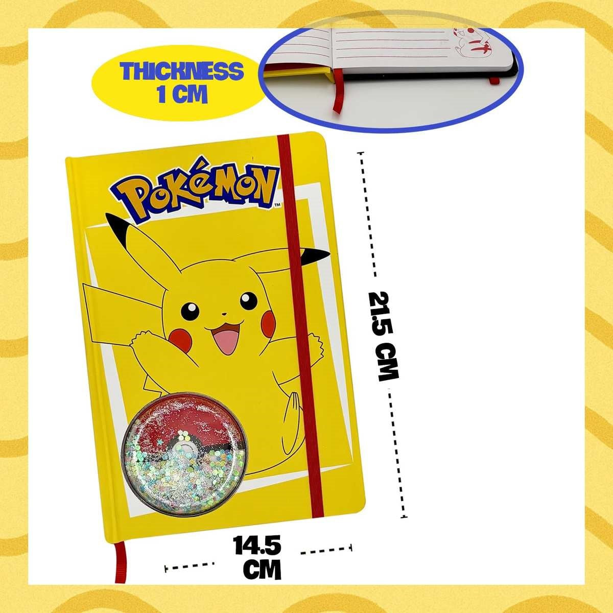 Pokémon Tagebuch Set Pikachu Gelbes Notizbuch