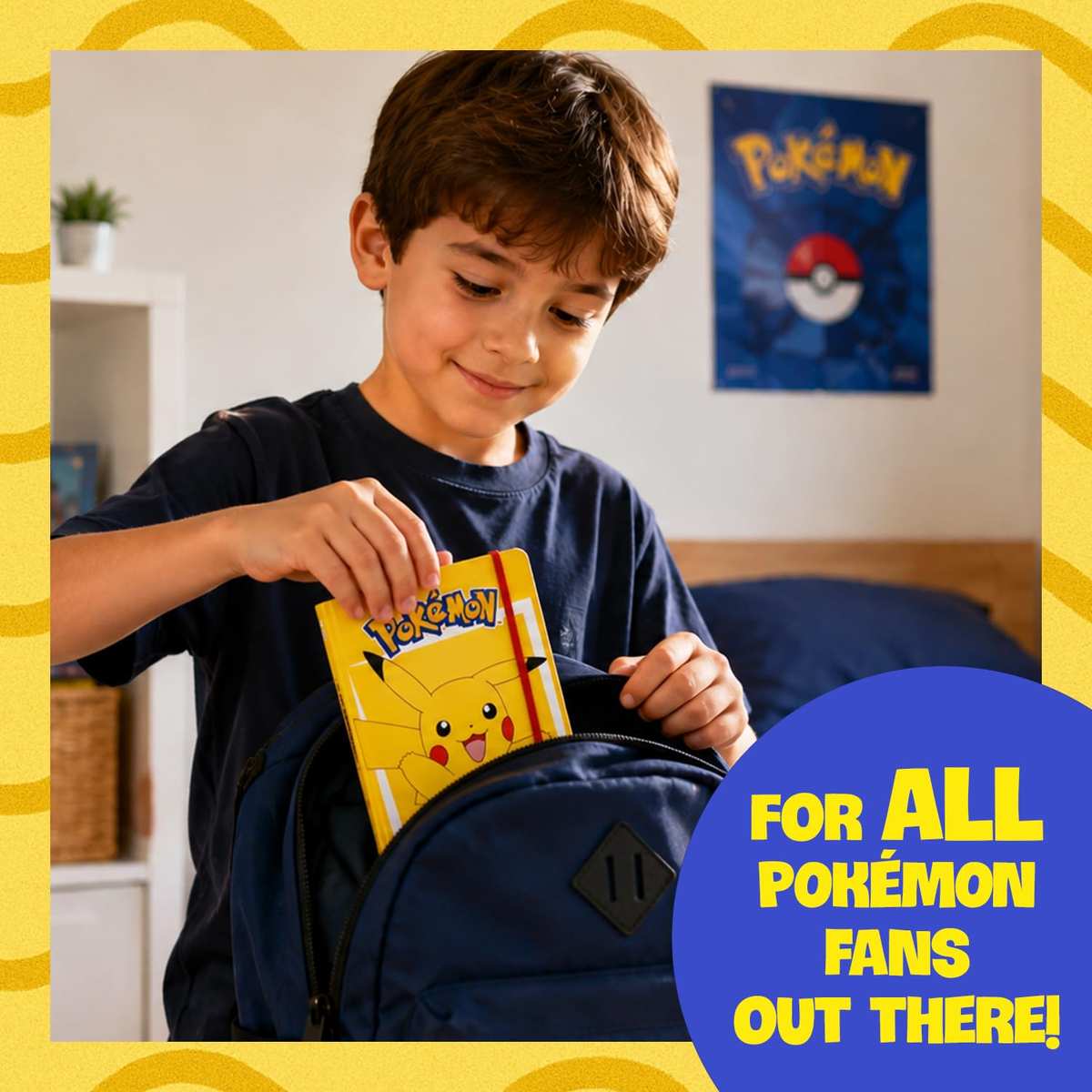 Pokémon Tagebuch Set Pikachu Gelbes Notizbuch