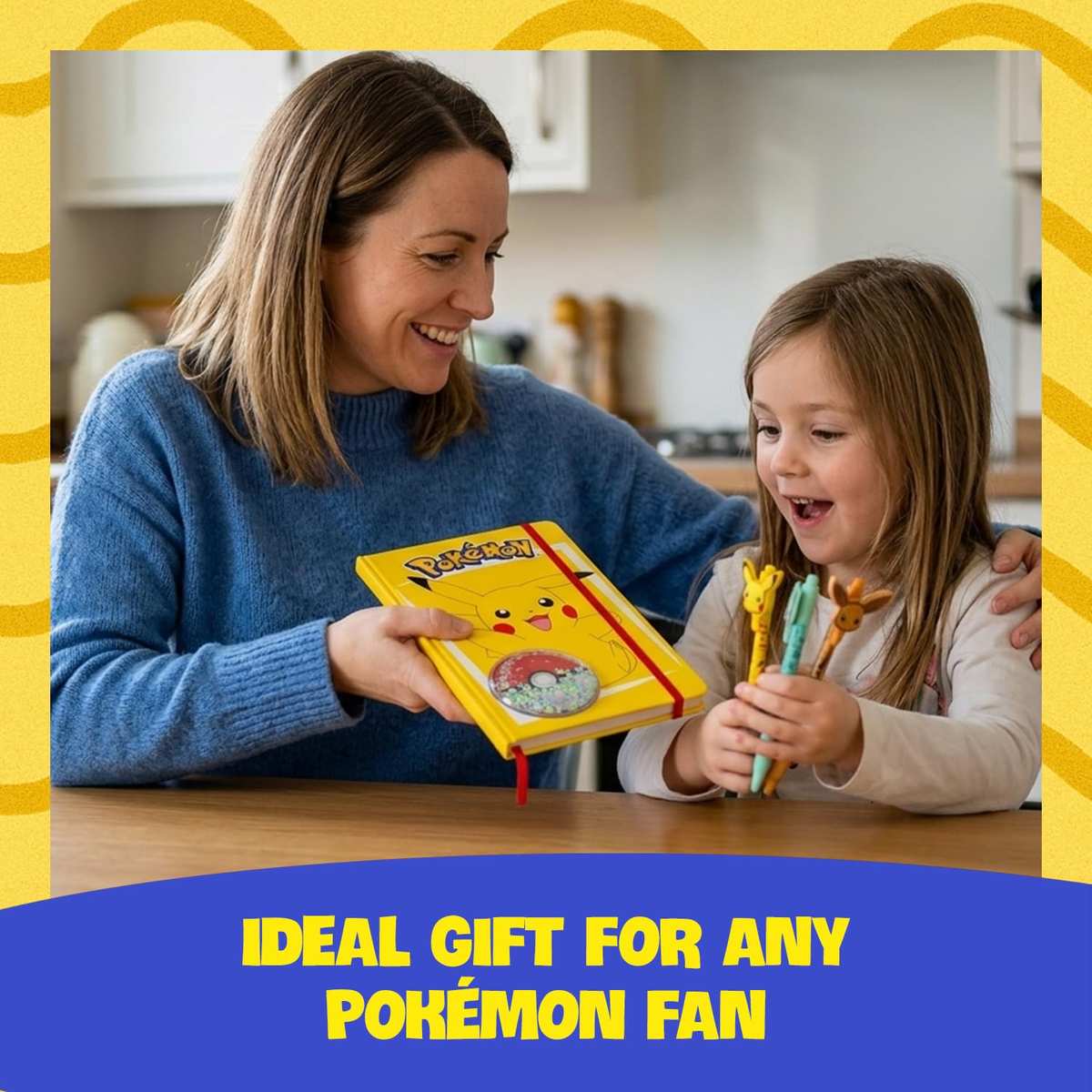 Pokémon Tagebuch Set Pikachu Gelbes Notizbuch