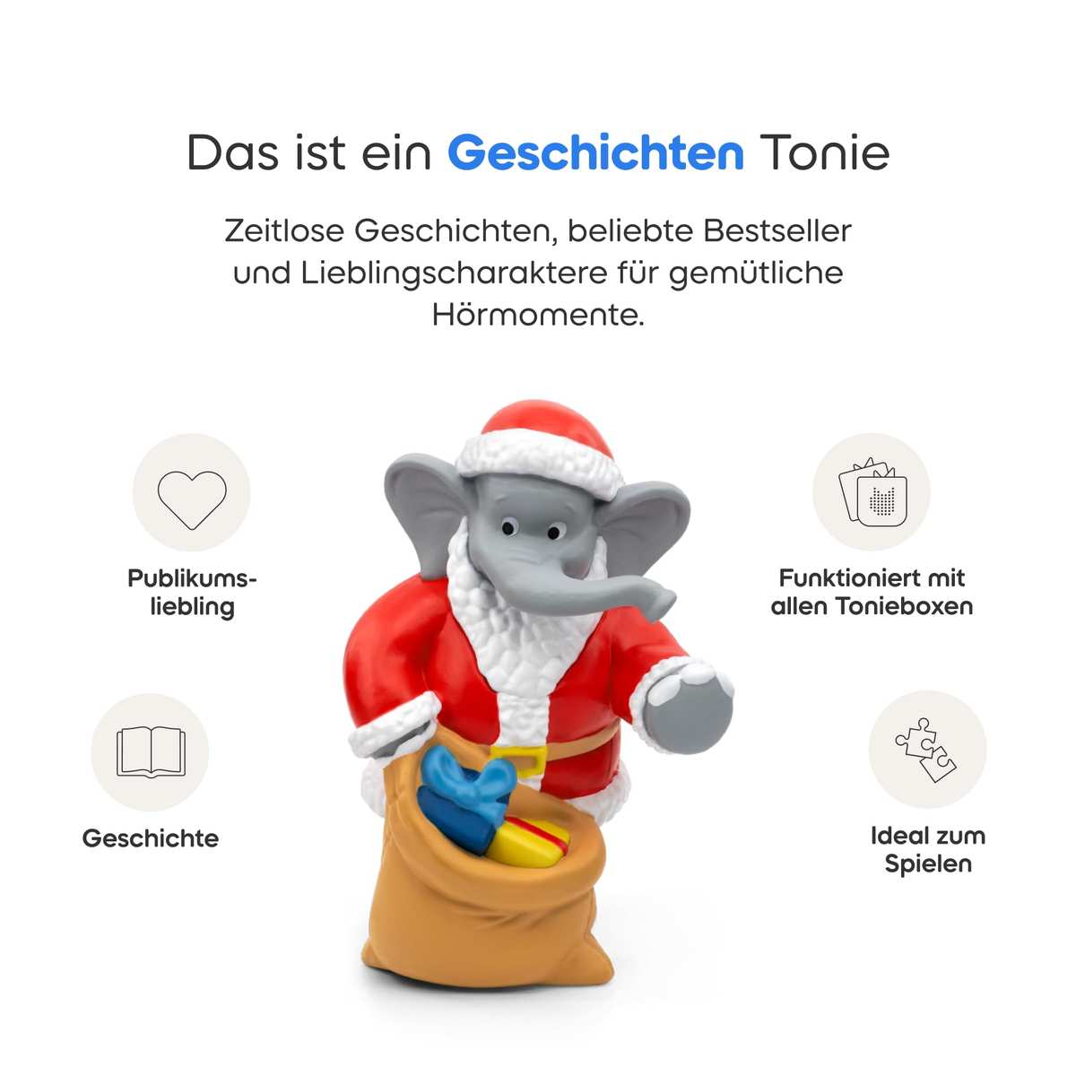 tonies Hörfigur für Toniebox Benjamin Blümchen als Weihnachtsmann Hörspiel 3+ Spielzeit ca. 38 Minuten