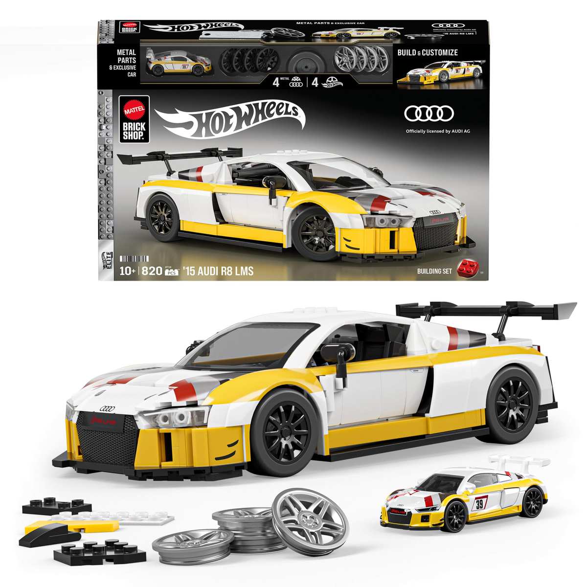 Mattel Brick Shop™ Hot Wheels® '15 Audi R8 LMS Bauset 10+