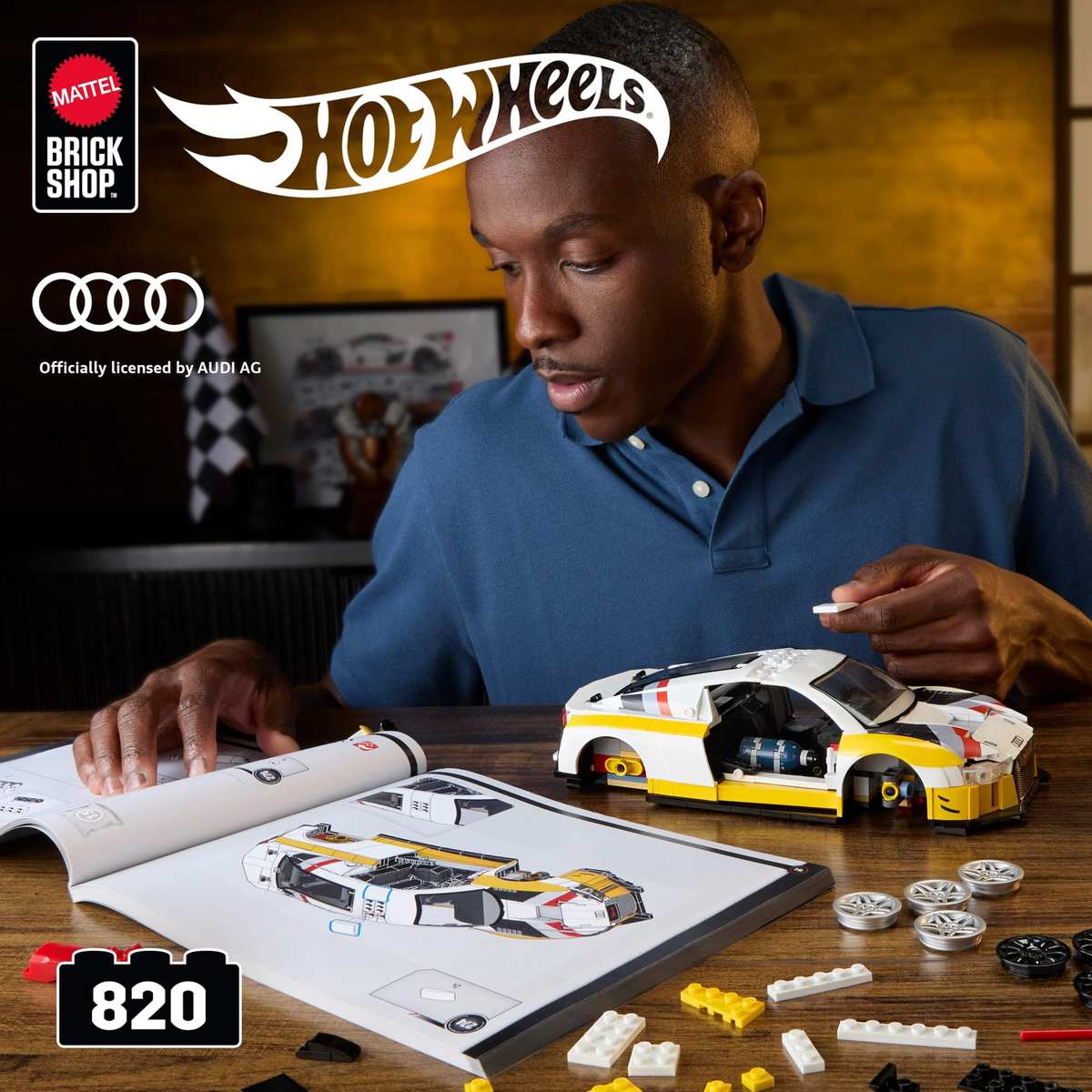 Mattel Brick Shop™ Hot Wheels® '15 Audi R8 LMS Bauset 10+