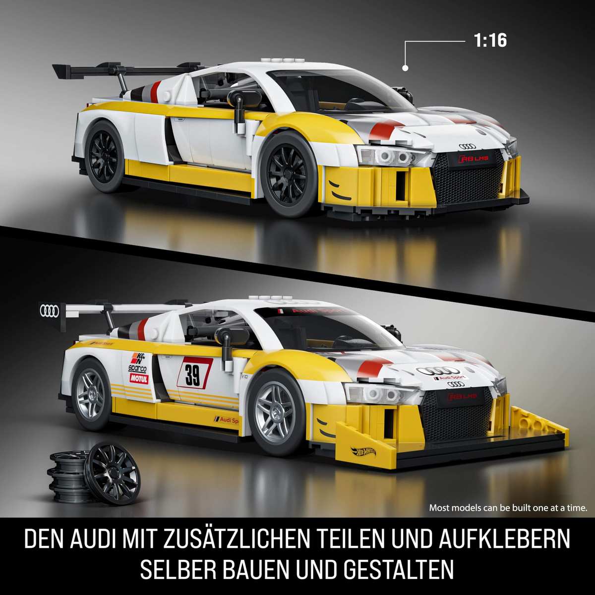 Mattel Brick Shop™ Hot Wheels® '15 Audi R8 LMS Bauset 10+