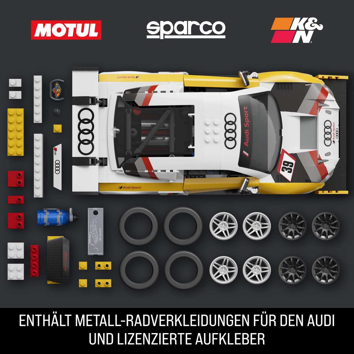 Mattel Brick Shop™ Hot Wheels® '15 Audi R8 LMS Bauset 10+