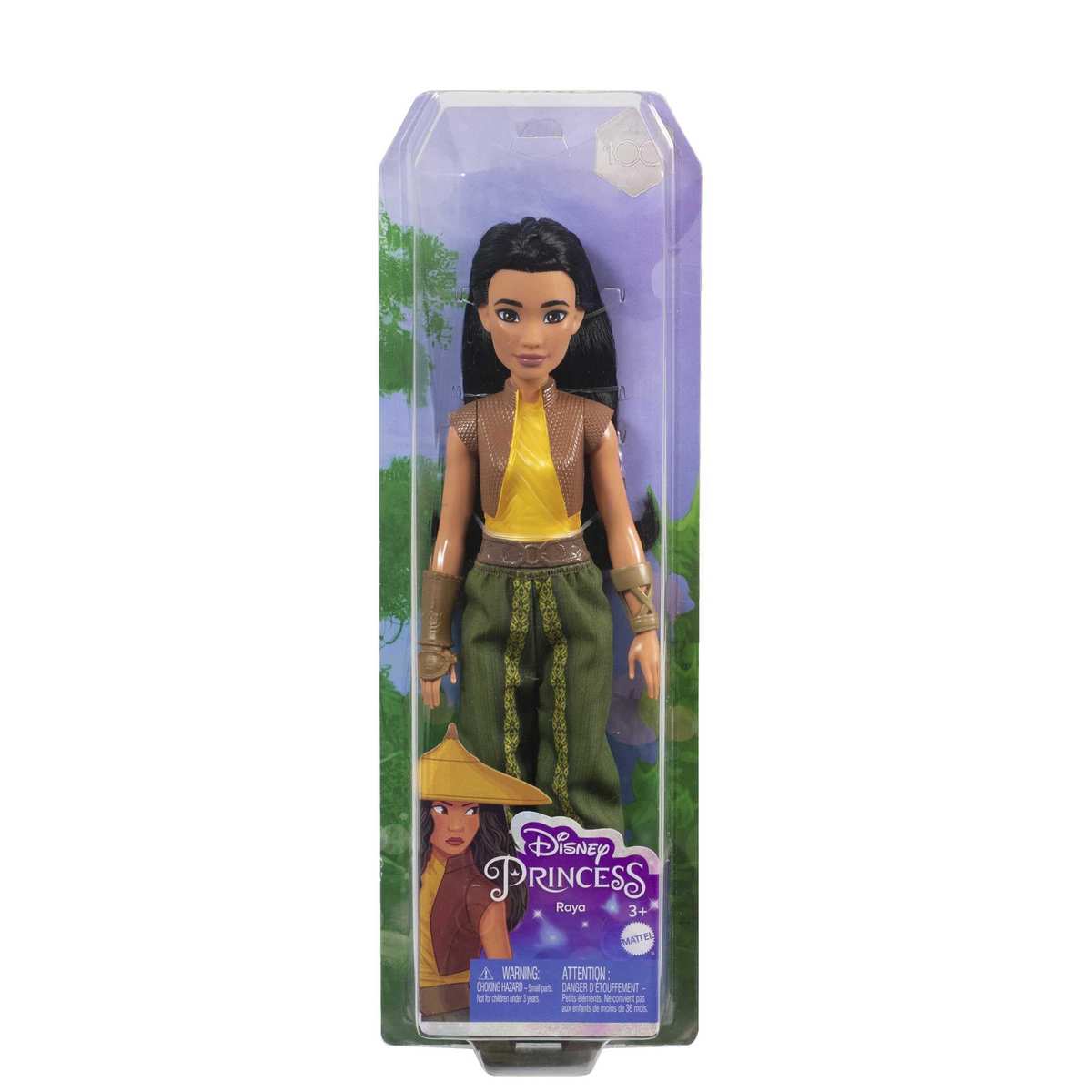 Mattel Disney Prinzessin Raya Modepuppe im klassischen Outfit 3+