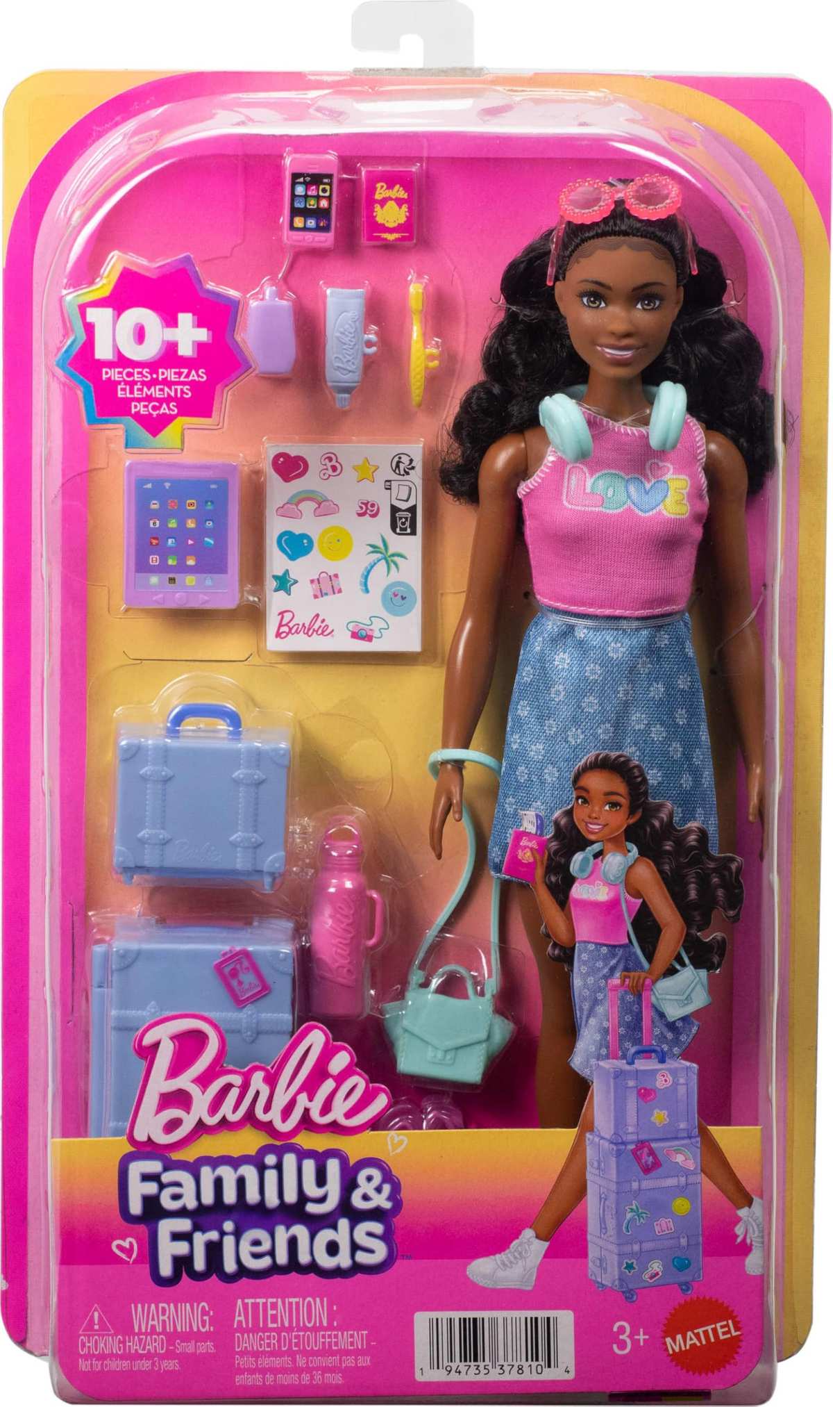 Barbie Family & Friends Limitless Adventure „Brooklyn“ brünette Puppe 3+