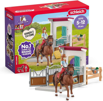 schleich Horse Club Pferdebox mit Hannah & Cayenne 42710 25 Teile 5+
